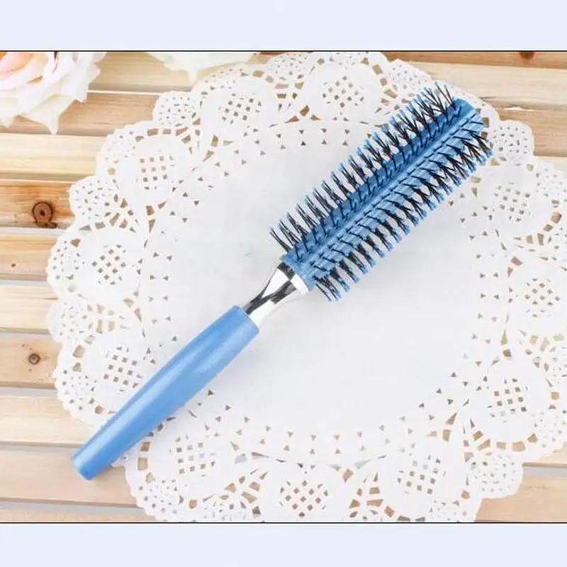 

Fast ship way 21CM unisex cylinder curly hair brush anti-static massage comb as hair care afro pick modeling styling tool.