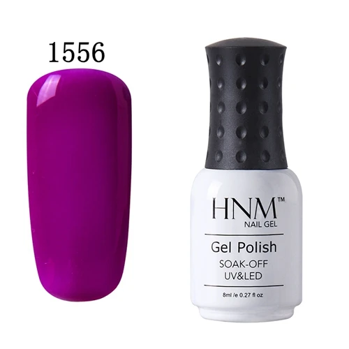 HNM 8 мл УФ-гель для ногтей светодиодный светильник Гель-лак 58 цветов Гель-лак чистые цвета Полупостоянный Гель-лак для ногтей основа - Цвет: 1556