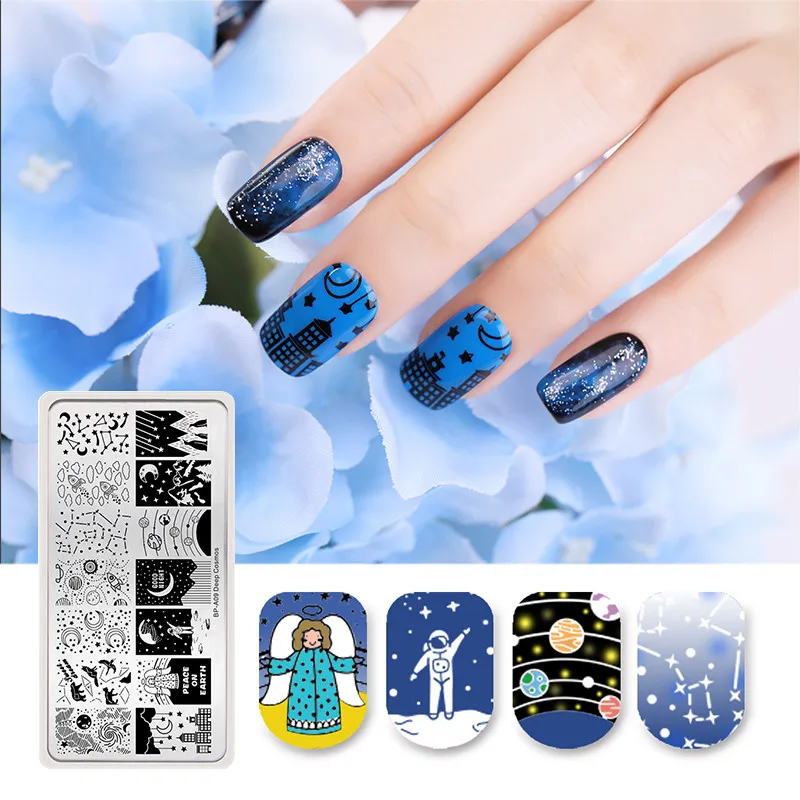 42509 BORN PRETTY 1 шт Рождество ногтей штамповки шаблон цветок животное геометрии Любовь День Святого Валентина прямоугольная пластина для стемпинга для нейл-арта - Цвет: 42509