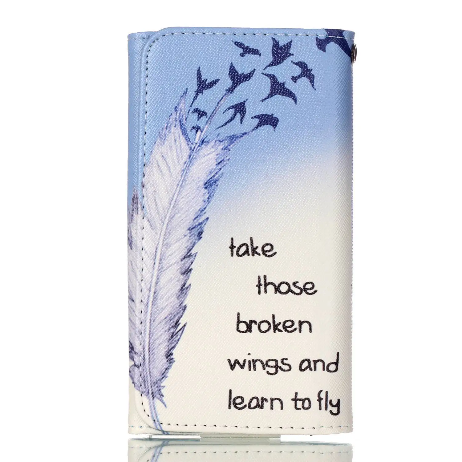 Мультфильм шаблон PU Кожа слот бумажник мешок мобильного телефона кожа случае