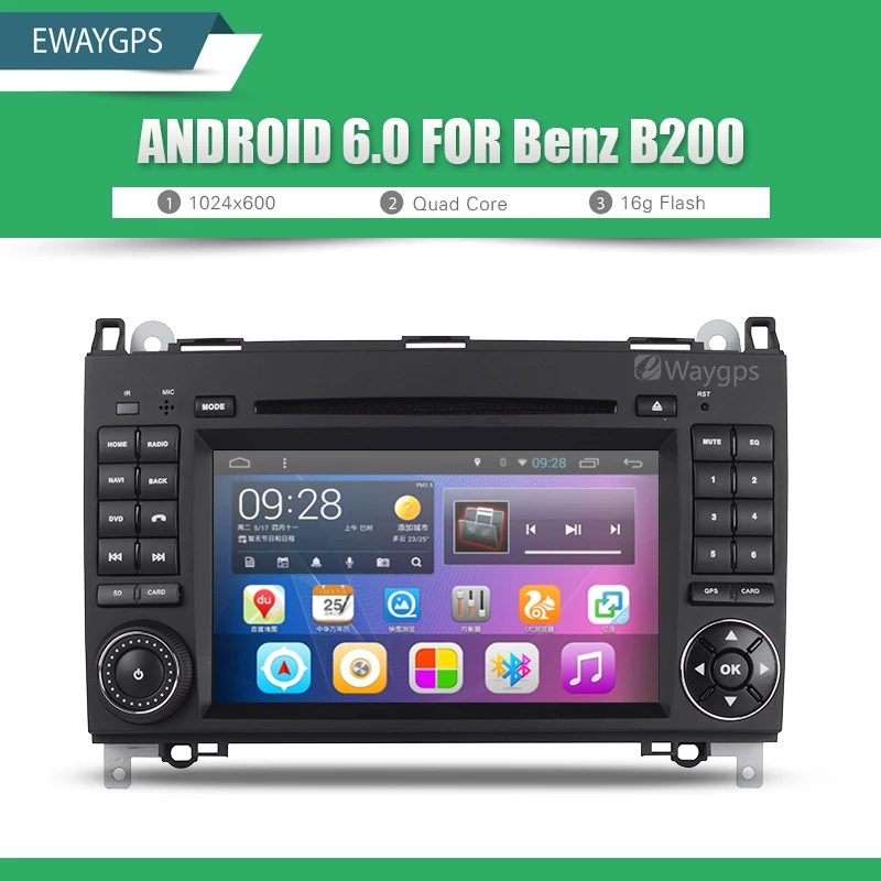 Android 6.0 Quad Core Автомобильный DVD Стерео Bluetooth Gps-навигации Для Mercedes-Benz W169 W245 W639 Sprinter II