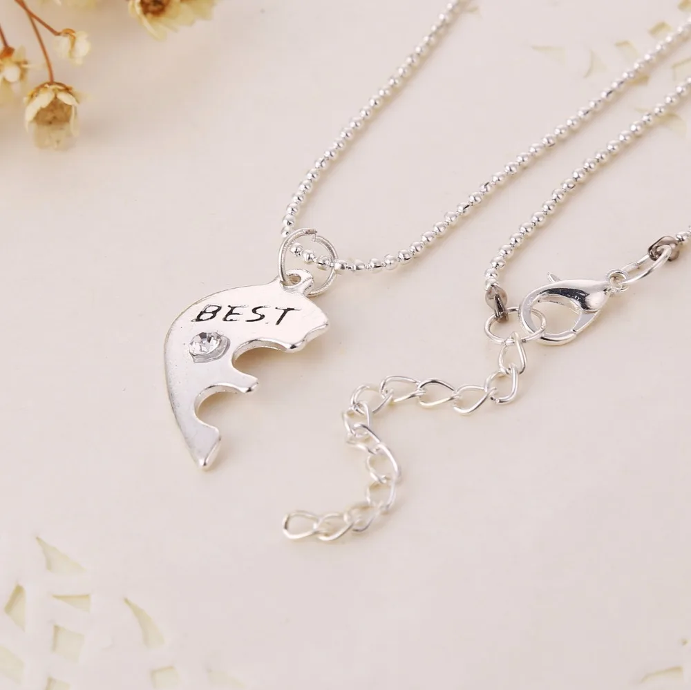 MINGQI 3 шт./компл. Best Friends Forever Three Hearts BFF ожерелье с разделенным сердцем креативная