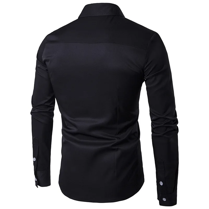 2019 Новая высококачественная трендовая рубашка с принтом Мужская классическая