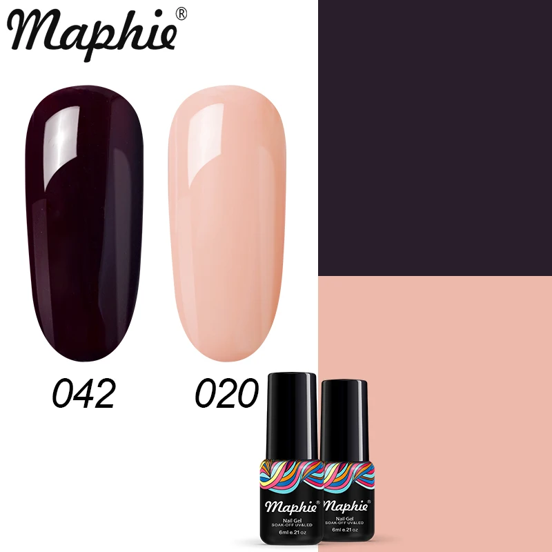 6 Maphie 2 шт/набор гель-лака для ногтей Блестящий цветной гель нужно базовое верхнее покрытие излечивается УФ/Светодиодная лампа 78 цветов на выбор - Цвет: 6