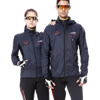 spring and autumn hooded jacket windproof riding fabric jersey long sleeve jacket breathable mens road mountain bike jacket