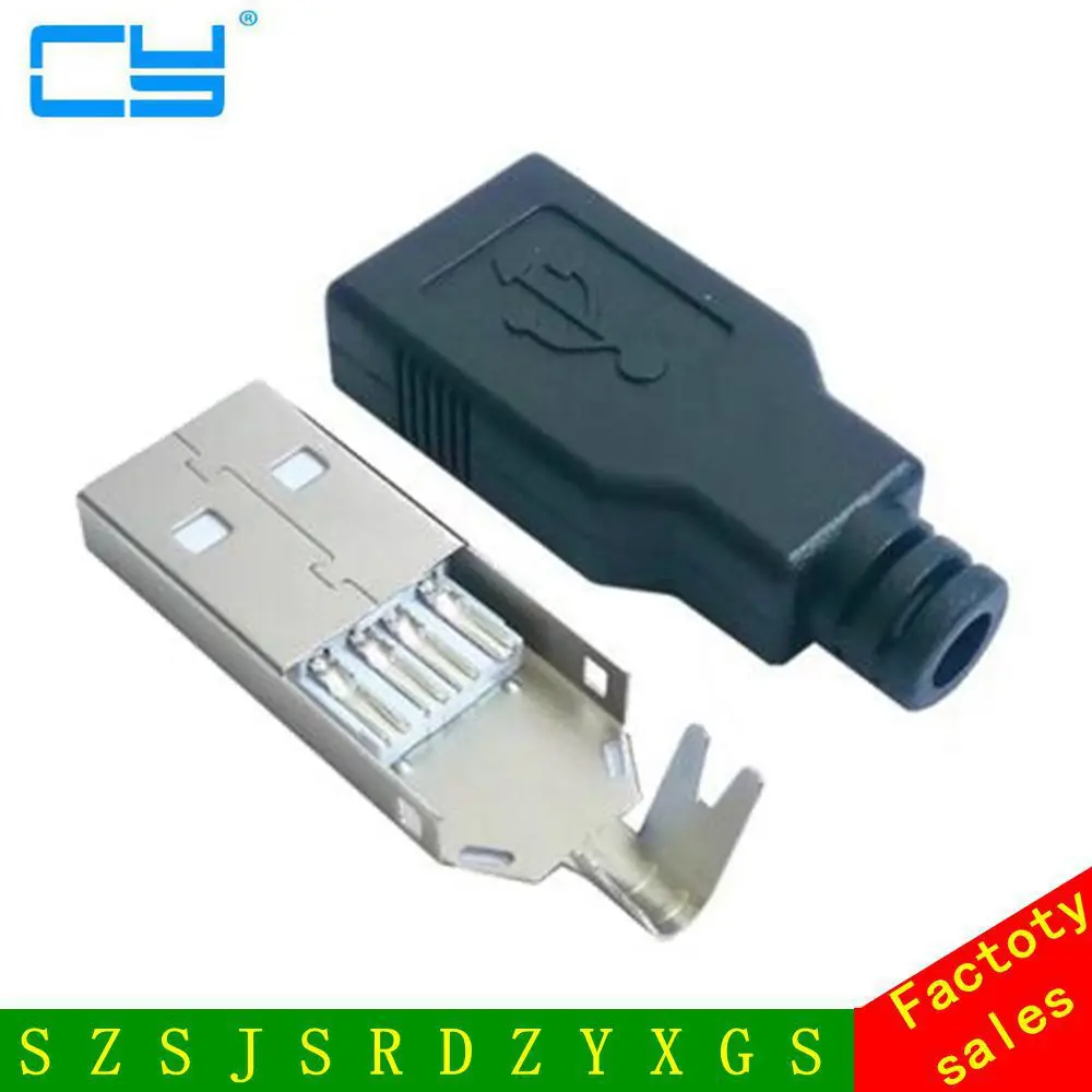 10 комплектов в партии сделай сам USB 2 0 тип A штекер монтажный адаптер разъем