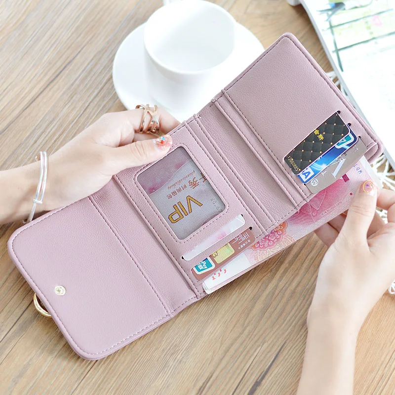 2019 новый кошелек мини женский короткий стиль студенческий простой