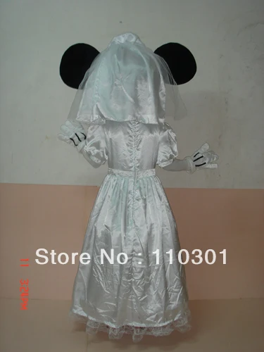 New Adult Size Professional White Minnie Mouse Mascot Costume Fancy Dress Free Shipping | Тематическая одежда и униформа
