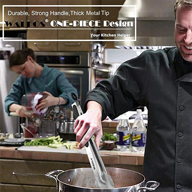 Щипцы WALFOS из нержавеющей стали металлические кухонные щипцы для приготовления