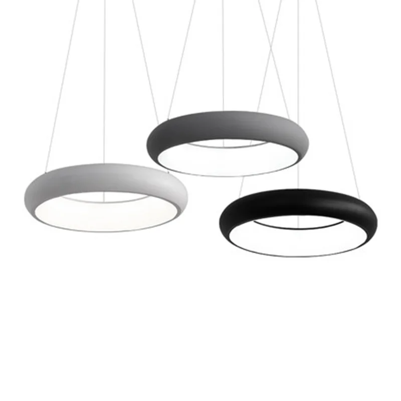 Art-Deco creative Pendant Lights Post-Modern iron cord pendant lamps Tyre shape LED restaurant RGB color changing Light | Освещение