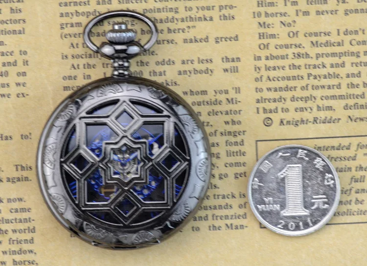 Часы скелетоны Мужские механические с двойным дисплеем и подвеской|pocket & fob watches|fob