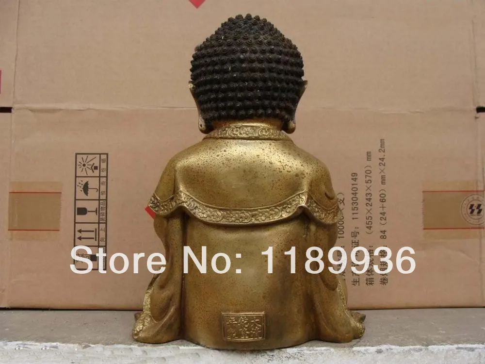 12 &quotТибетский Буддизм в народном стиле храм Медь Бронзовая статуя Будды