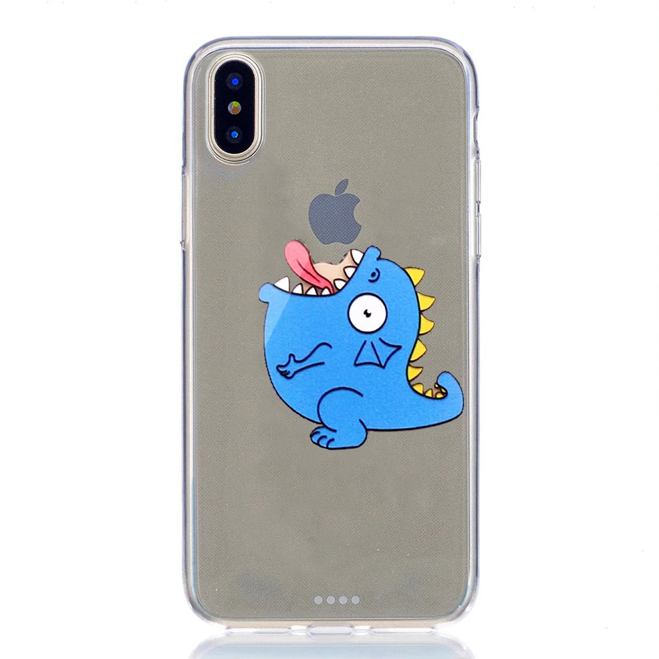 Чехол для iphone x xs xr max 6 S 7 8 plus 5S чехол силиконовый мягкий tpu прозрачный Забавный