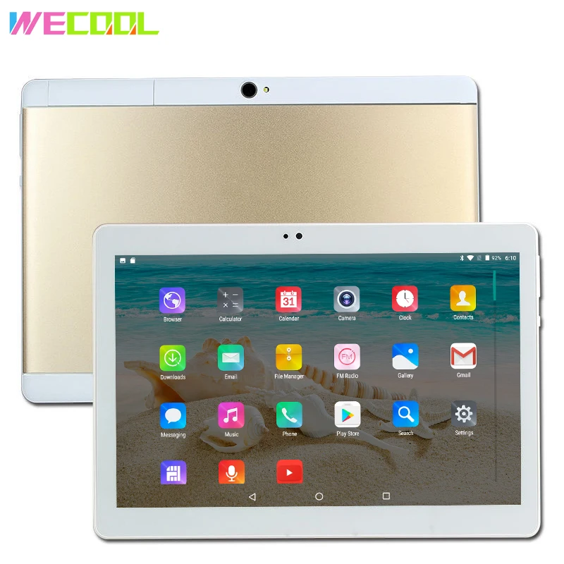 Планшетный ПК WeCool 10 дюймов Android 7 0 3G телефонные звонки IPS 1280x800 разрешение 16 ГБ