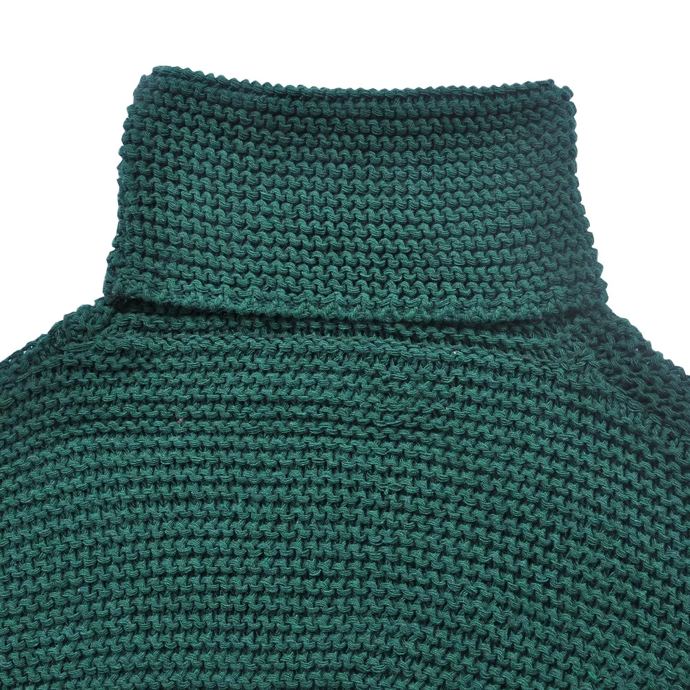 Пуловер женский джемпер водолазка свитер 2018 теплый толстый зимний вязаный