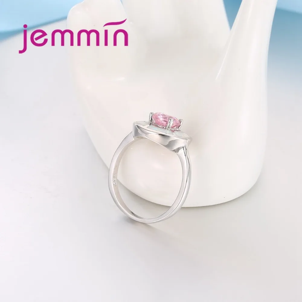 Женское кольцо из серебра 925 пробы с розовым бриллиантом|ring for|rings for womenring jewelry |