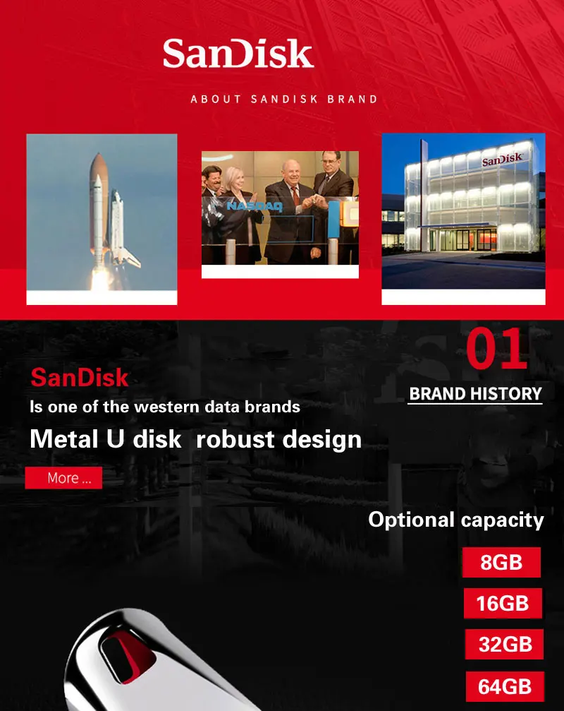 SanDisk 64 Гб USB флеш-накопитель 32 ГБ USB диск 16 Гб USB2.0 Мини-накопитель Флешка карта памяти U диск для компьютера