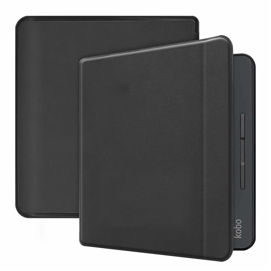 Умный кожаный чехол для Kobo Forma 8 дюймов ультра тонкий твердый противоударный чехол для Funda KoboForma чехол для электронных книг Автоматический Режим сна - Цвет: Black