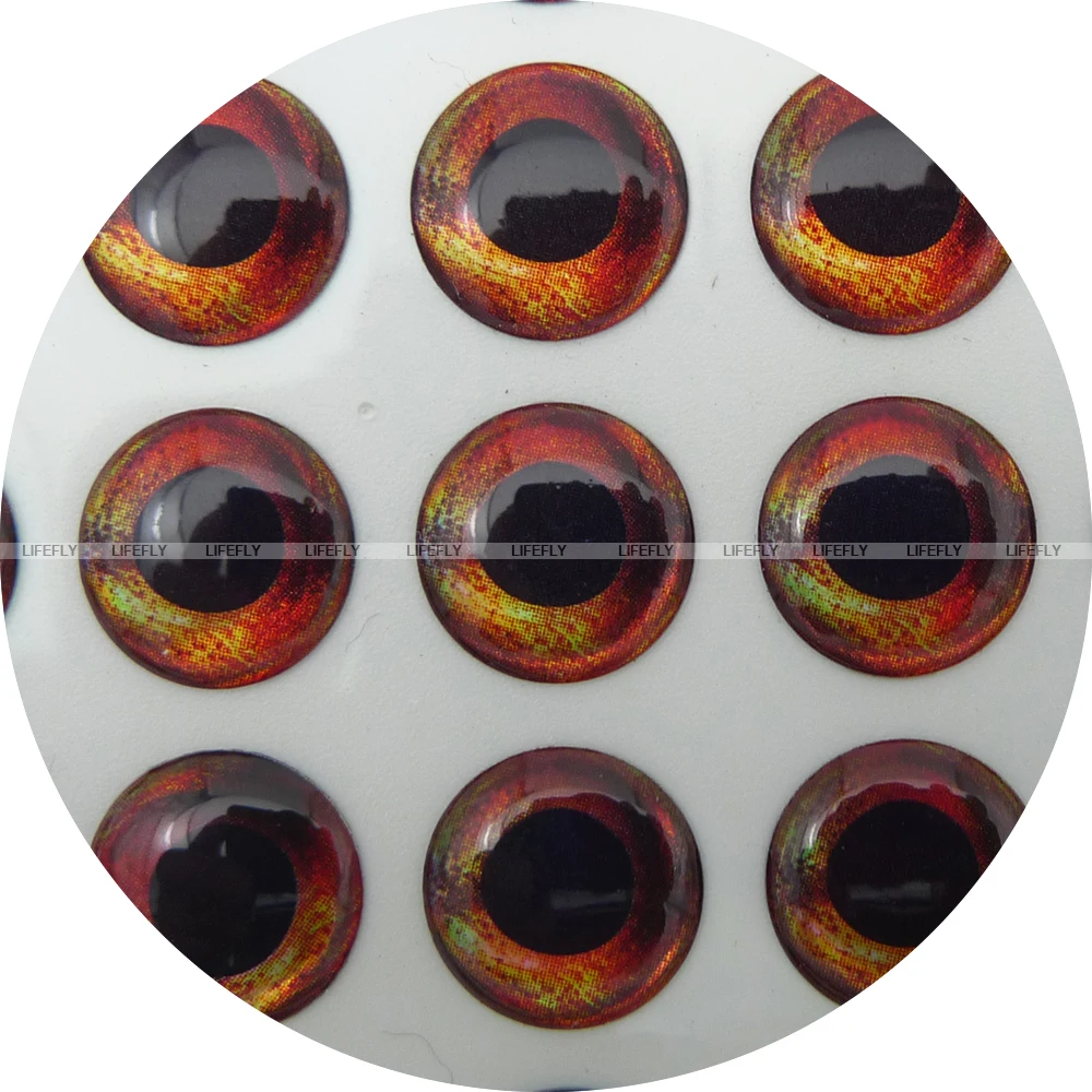 20 мм 3D Real.Hot / Wholesale 100 Soft литая голографические глаза рыб вязание мушек джиг