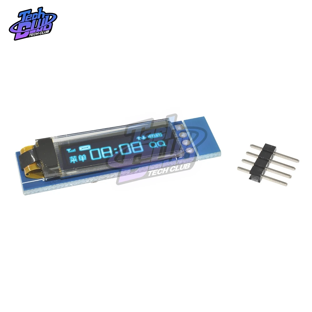 Синий/белый OLED ЖК дисплей 0 91 дюйма 128x32 IIC I2C Последовательный модуль SSD1306 Драйвер IC