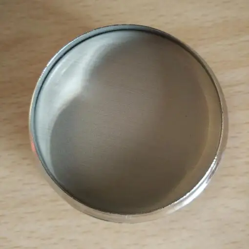 Стандартное тестовое сито 5 см х 3 см/хромированная рама + сетка SS/от 10 до микрон 1