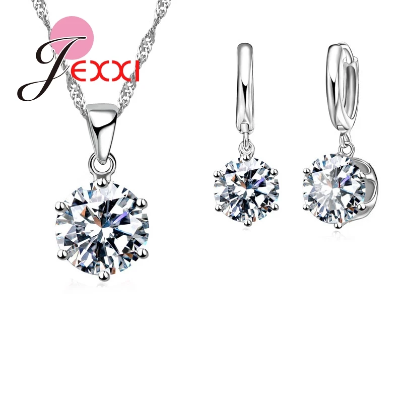 Женский комплект из колье и серёг серебра 925 пробы|jewelry set|set manicuresets |