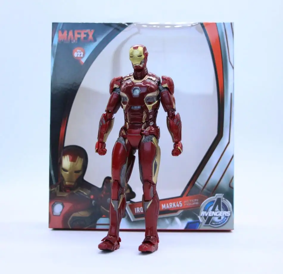 Mafex 022 экшн фигурки из фильма Мстители Железный человек марк45 игрушки|Игровые и
