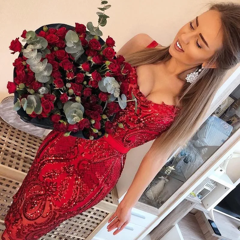 Женское Бандажное платье Gosexy Красное Облегающее без рукавов на бретельках с