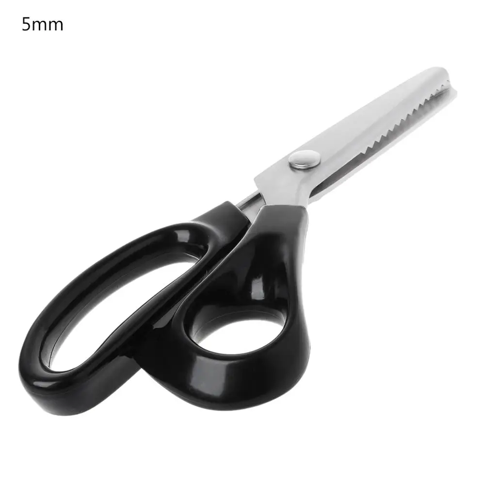 2 мм/3 мм/4 мм/5 мм/7 мм заг швейная резка портновские ножницы Pinking Scissor Leather Craft 23,5 см - Цвет: 5mm