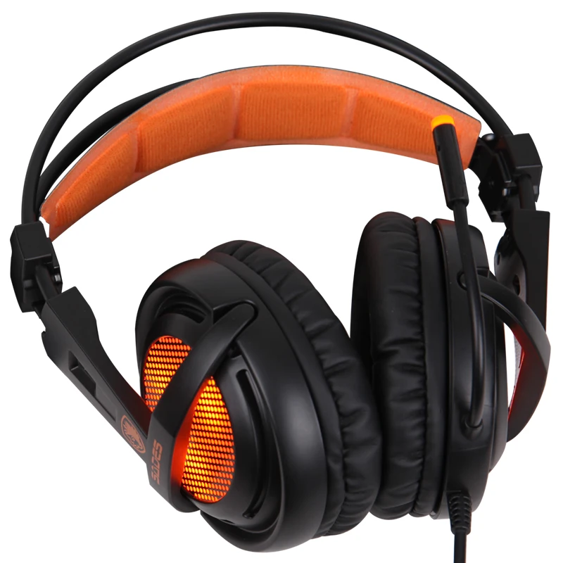 Sades A6 USB 7 1 Surround Sound стерео игровые наушники за ухо Шум изоляции дыхание светодио