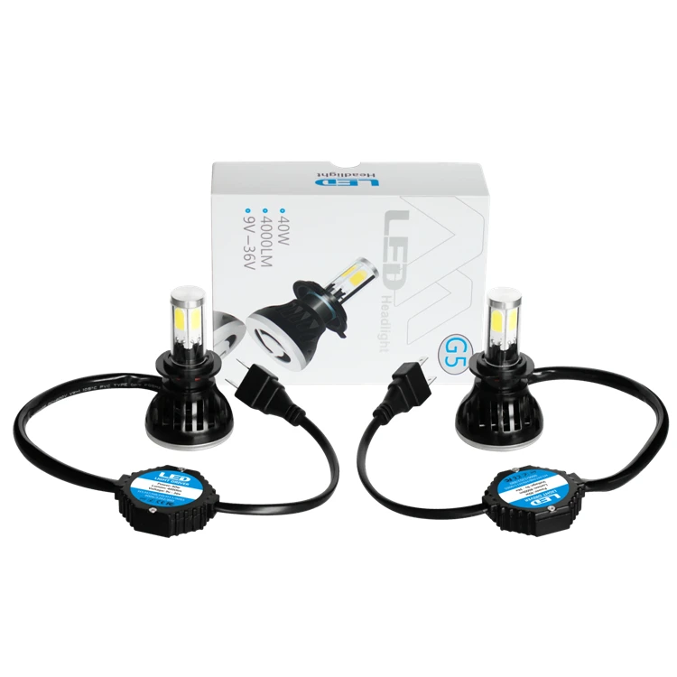 2x 80W 8000LM G5 Auto Car LED Headlight H7 6000K High Power Conversion 360 Degree COB Leds Headlamp Light Bulbs Kit | Автомобили и