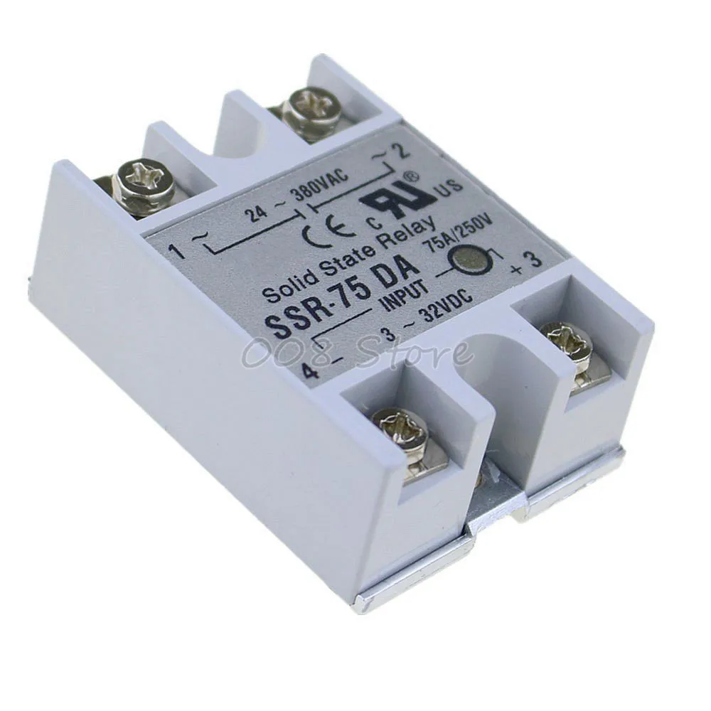 Бесплатная доставка SSR 75DA 75A 3 32V DC TO 24 380V AC твердотельное реле|ac ssr|relay solid staterelay |