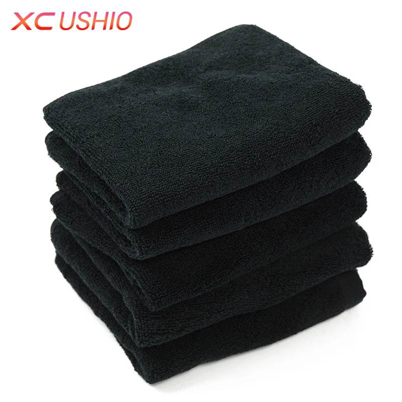 XC Ushio 5 шт./компл. 100% хлопок черный 34*70 см Для лица Полотенца Toalla де Cara салфетка