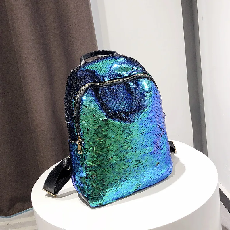 Блестящий женский рюкзак с блестками большая вместительность Mochila Feminina 2021