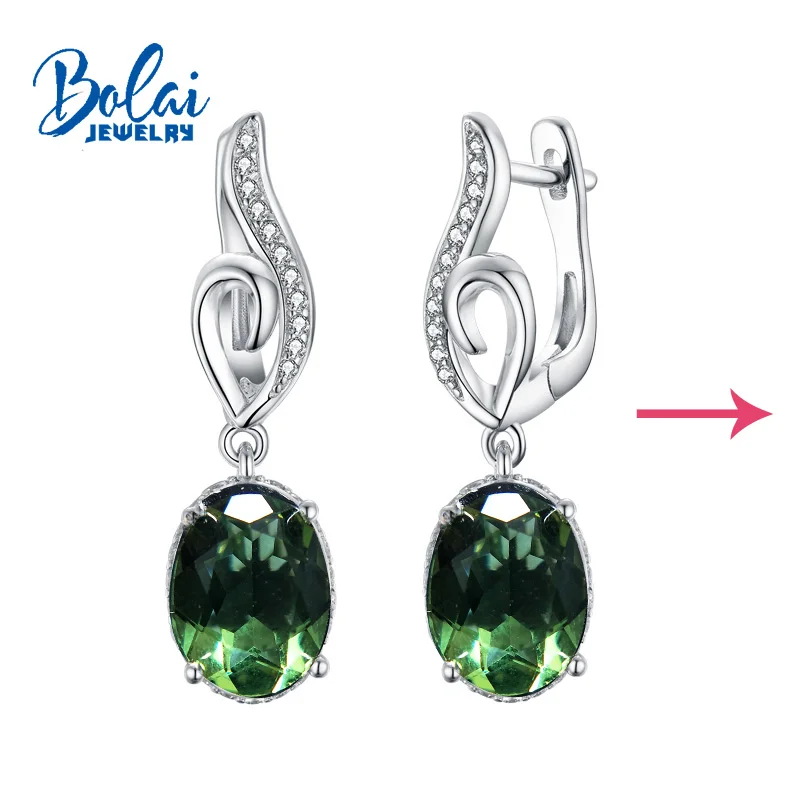 Bolaijewelry серьги с зултанитом из стерлингового серебра 925 пробы драгоценными