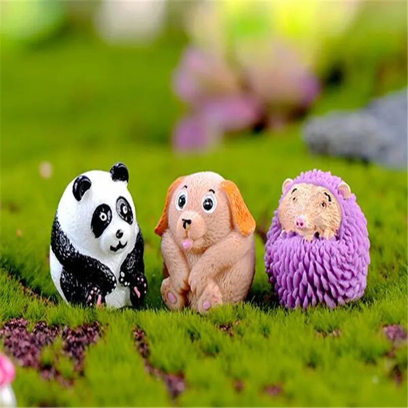 1 шт. милые животные панда Ежик микро Пейзаж Модель домашний сад украшения