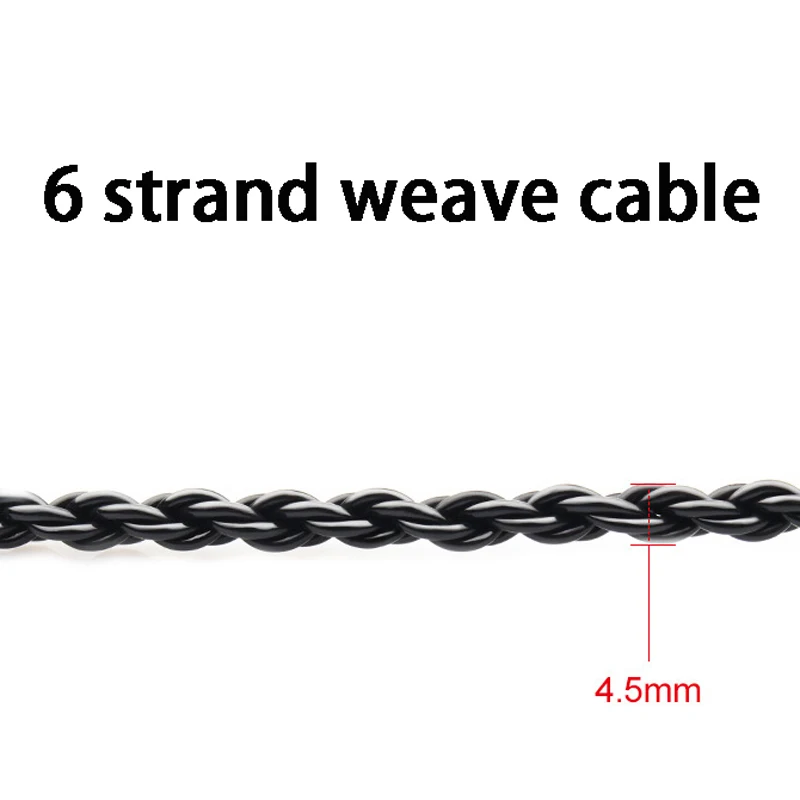 6 нитей кабель для наушников MMCX для Shure SE215 SE535 SE846 0,78 мм 2 pin для Уэстон W4r TF10 TF15 0,75 мм для V10 ES3 ES4 ZST ZSR