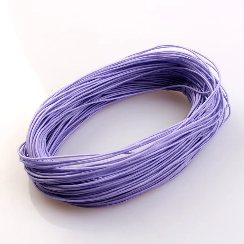 Light Purple 12 м 1 мм Плетеный эластичный шнур Бисероплетение нитей тянущаяся струнная ткань крафтовые шнуры для изготовления ювелирных изделий 23 Цвета - Цвет: Light Purple