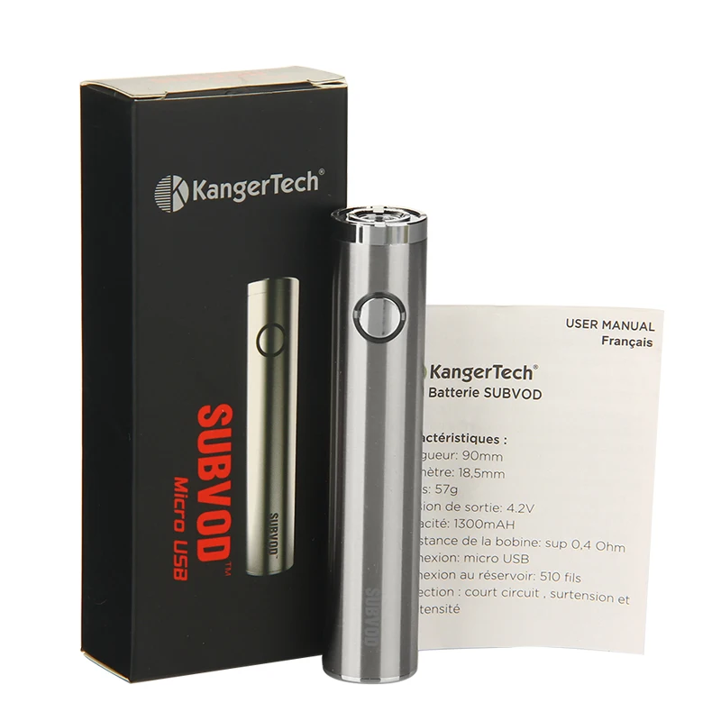 Оригинальный Kangertech SUBVOD батарея мод 1300mAh электронная сигарета для Subohm Vaping