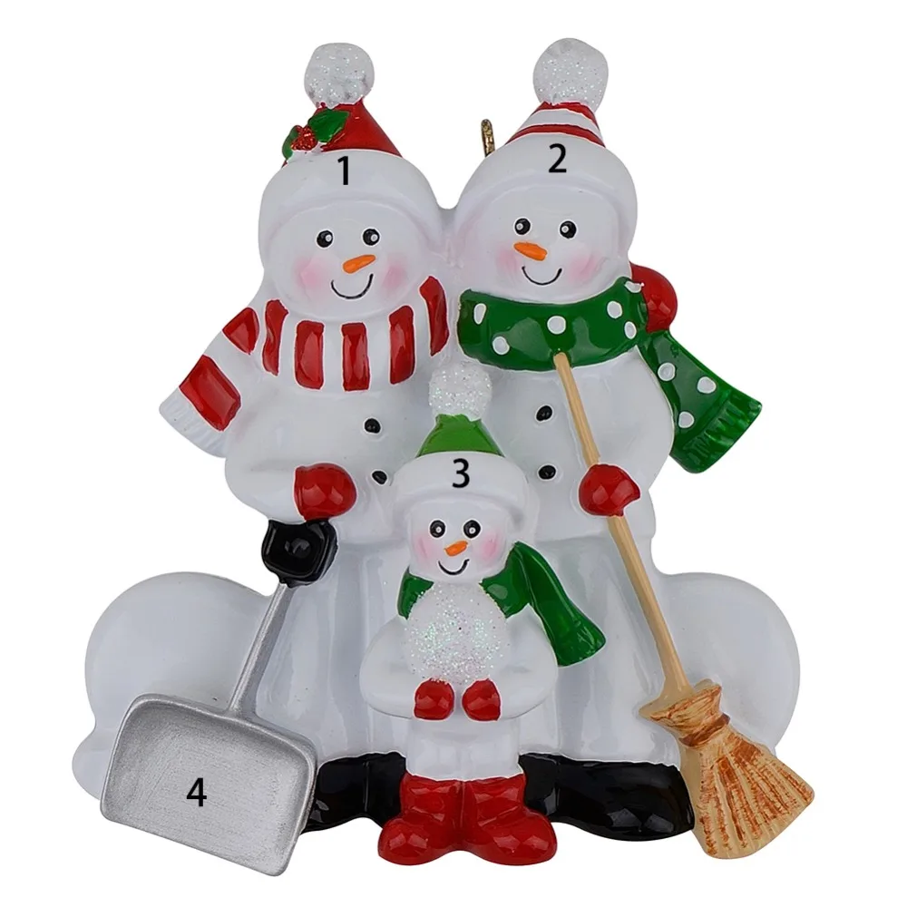 Снеговик из смолы новогодняя игрушка с селфи-палкой 3 Polyresin елочные украшения персонализированные подарки домой украшение праздника