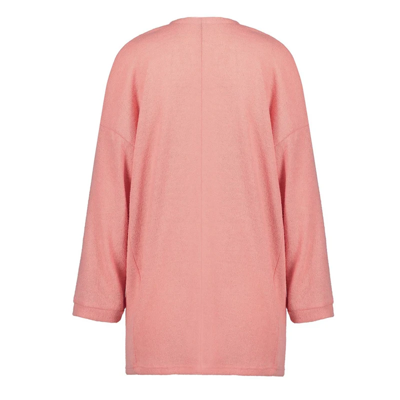 Модные женские пальто весна осень длинный рукав отложной воротник однотонный