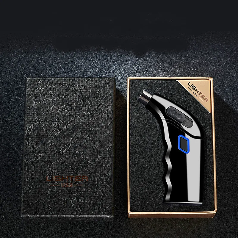 Новые Креативные ветрозащитные usb зарядка двойные дуговые зажигалки импульсные Плазменные сигареты, сигары, табак бумажный жгут для зажигания трубки гаджеты для мужчин
