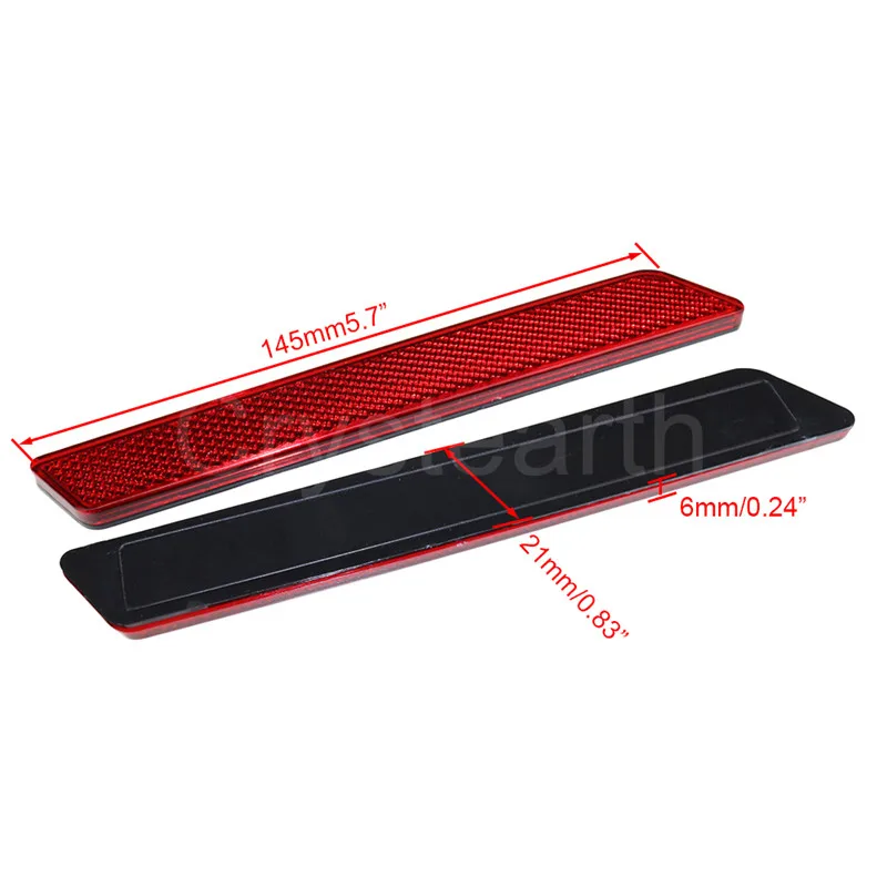 

2pcs Red / Smoke Reflectors Saddle Bag Latch Covers For Harley Touring FLTRX FLHX Road King Electra Glide Street Glide 2014-2017