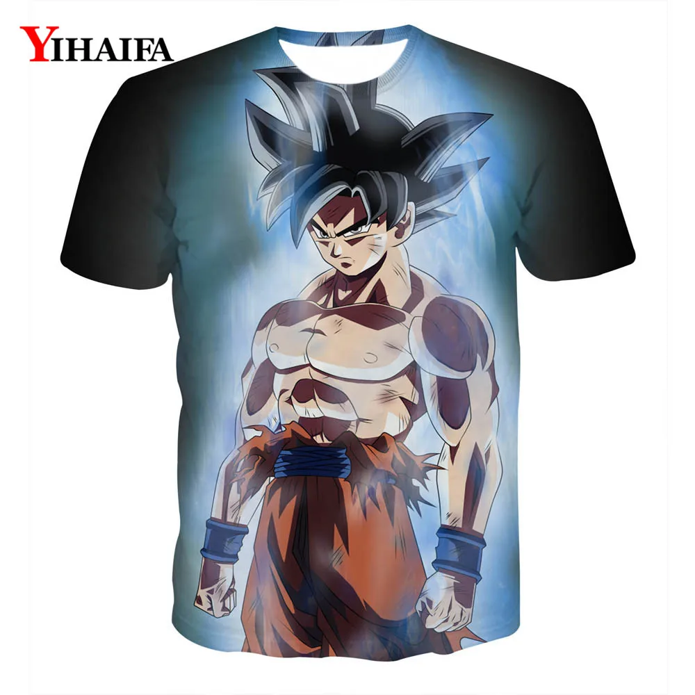 Новая летняя мужская футболка 3D Dragon Ball Z Ultra Instinct Goku Super Saiyan с принтом
