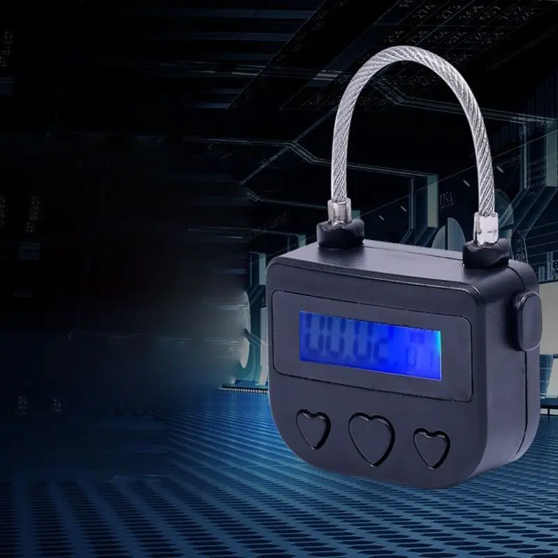 Кабель ABS USB переключатель навесной замок бондаж замок времени черный для взрослых 180ма 73 × 47 × 20 мм аксессуары электронный самобондаж
