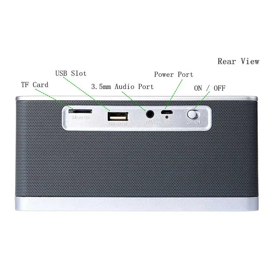 Мини Hi-Fi premium Stereo Портативный Bluetooth Динамик со светодиодной время Дисплей fm Радио