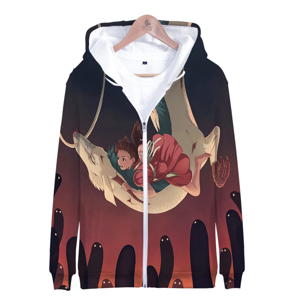 

Spirited Away 3D Printed Zipper Hoodies Women/Men Casual Hooded Sweatshirt Hot Sale 2019 Trendy Streetwear Clothes