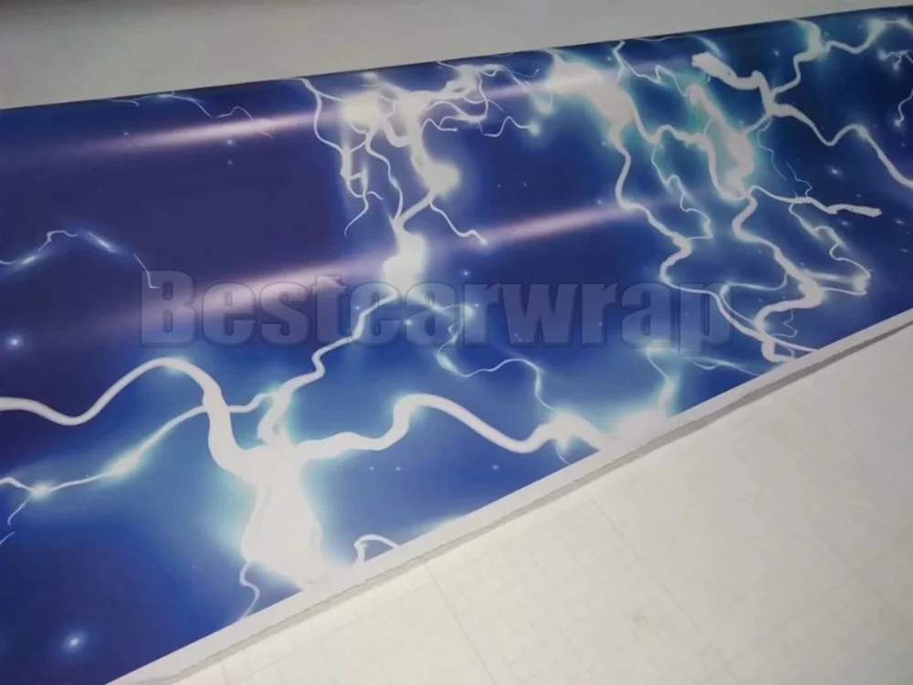 Синяя мигающая большая камуфляжная виниловая обертка для автомобиля Стайлинг с