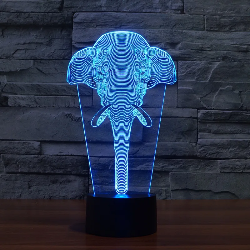 Creative 3d Lamp Vision Stereo Acrylic Touch Switch Led Usb Table Lamps For Bedroom 7 color change Desk | Лампы и освещение