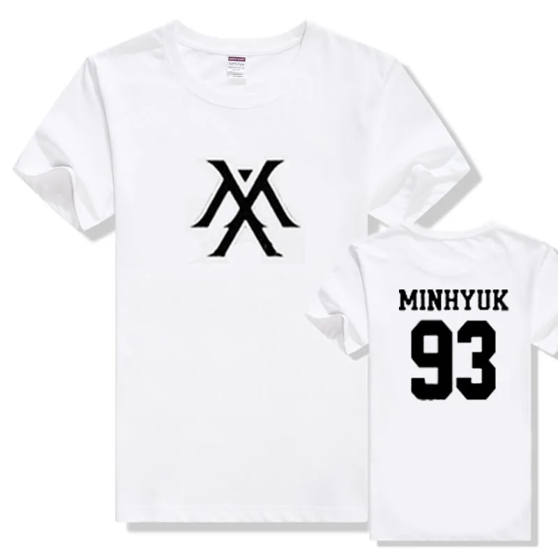 Kpop monsta x concert футболка с короткими рукавами и принтом одного члена поддерживающие